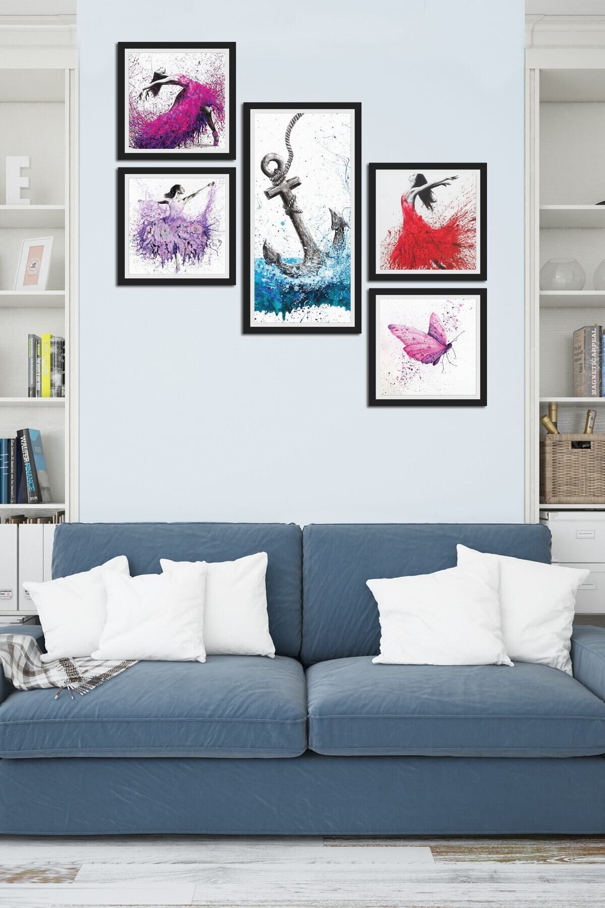 Collage Style 5 Parçalı Mdf Tablo Atf240