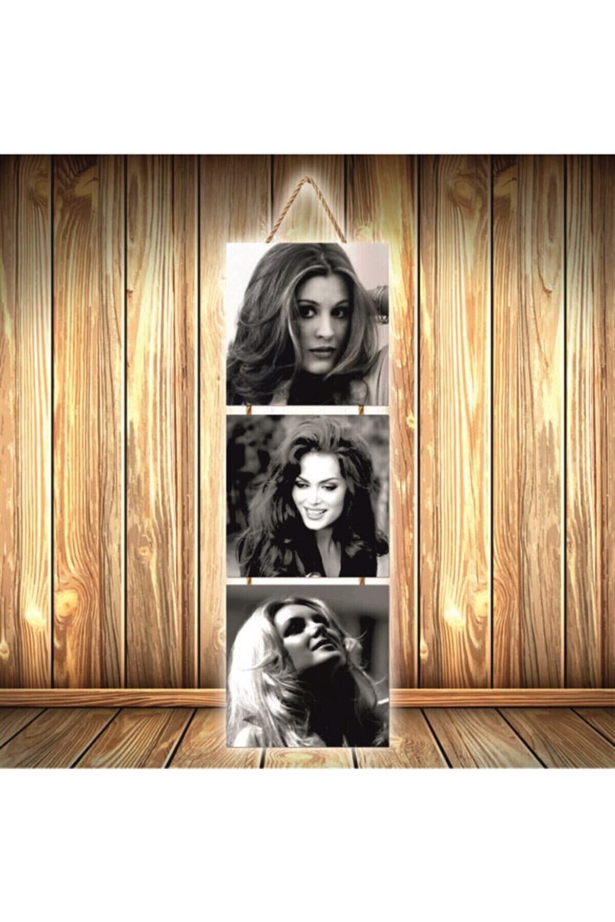 Gülşen Türkan Filiz Tasarımlı Üçlü Retro Ahşap Poster Ü498