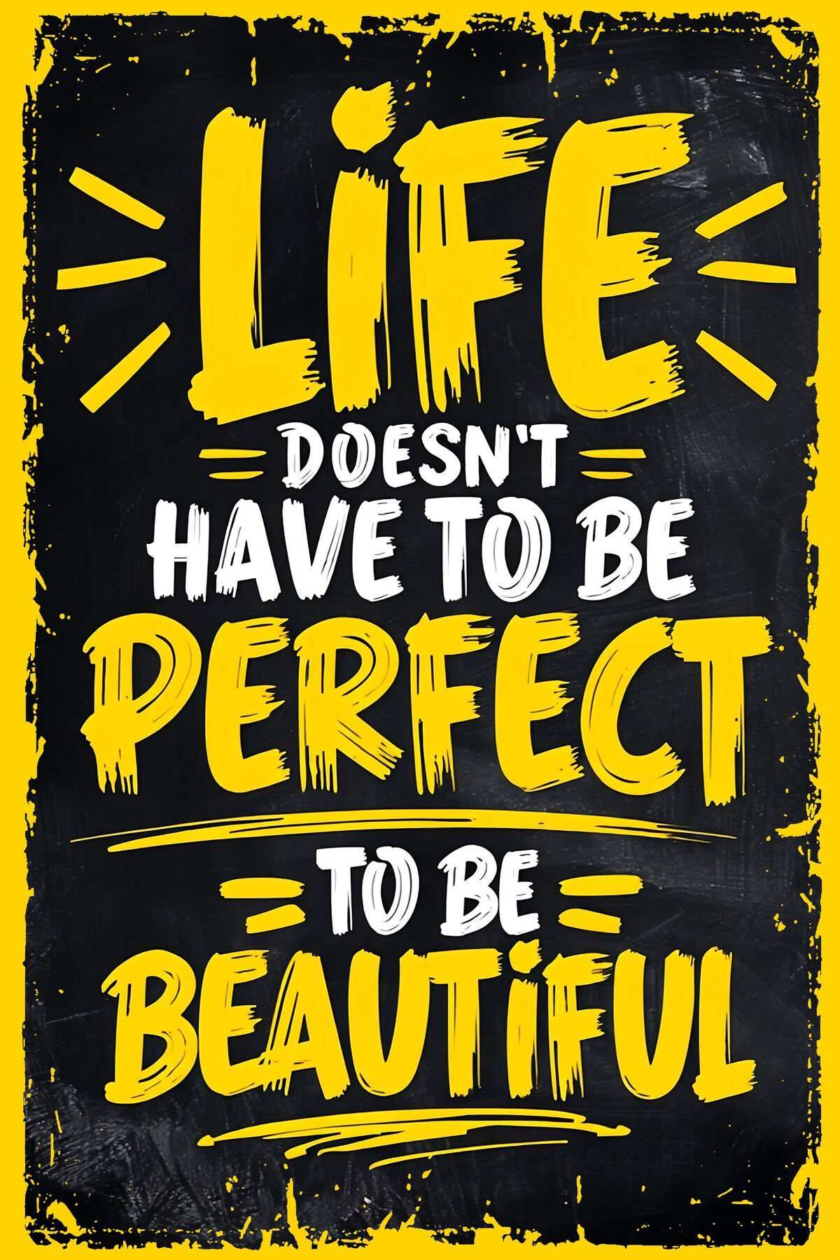 Motive Edici Yabancı Sözler Retro Ahşap Poster (20x30)