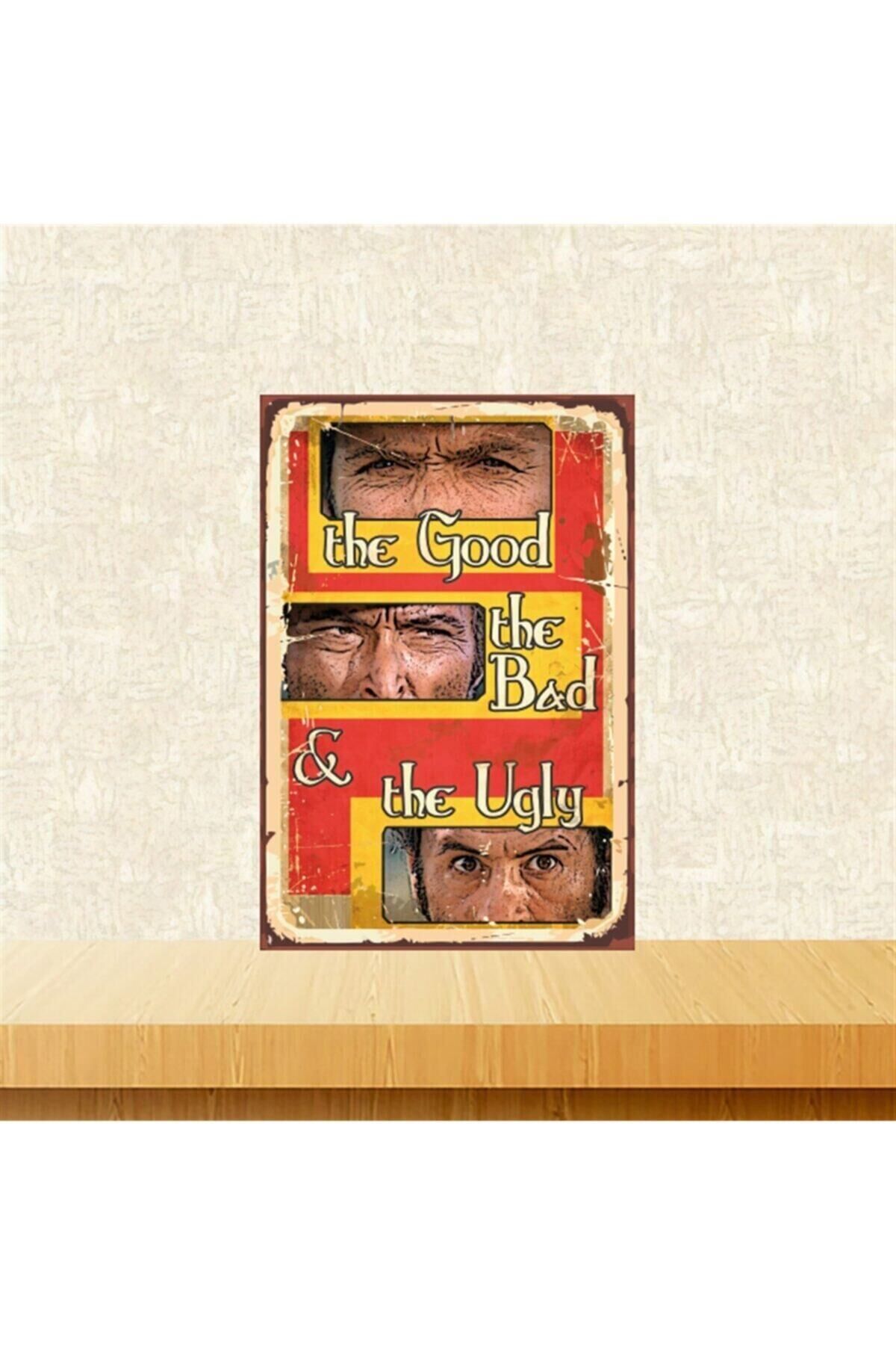 The Good The Bad The Ugly 20-30 Cm Retro Ahşap Tablo Tkfx4795