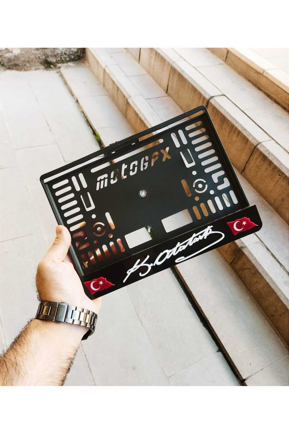 Motorsiklet Plakalık Lazer Kesim Pleksi k.atatürk imza ve bayraklmotor plakalık|kişiye özel plakalık
