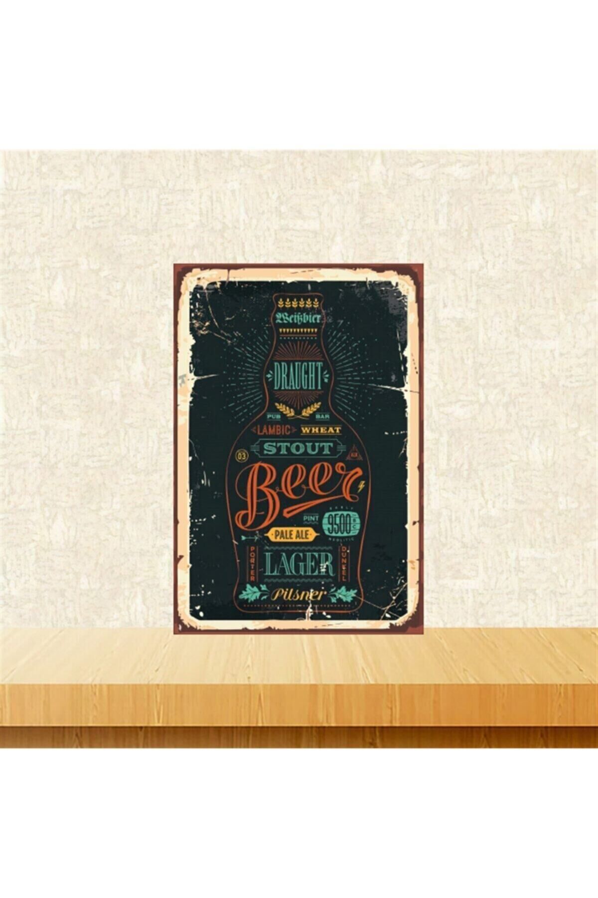 Stout Beer 20-30 Cm Retro Ahşap Tablo Tkfx5293