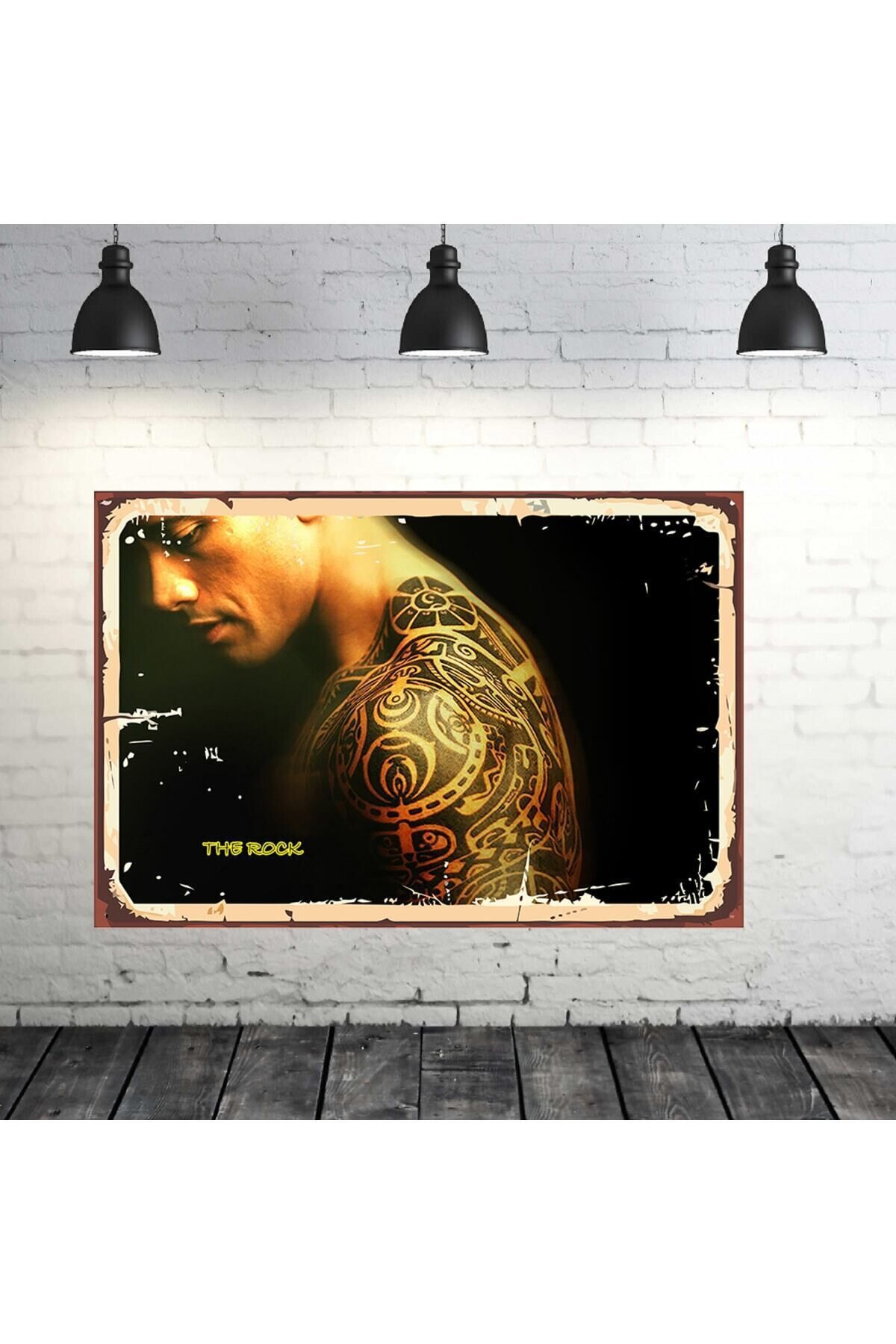 The Rock 20x30 Cm Retro Ahşap Tablo