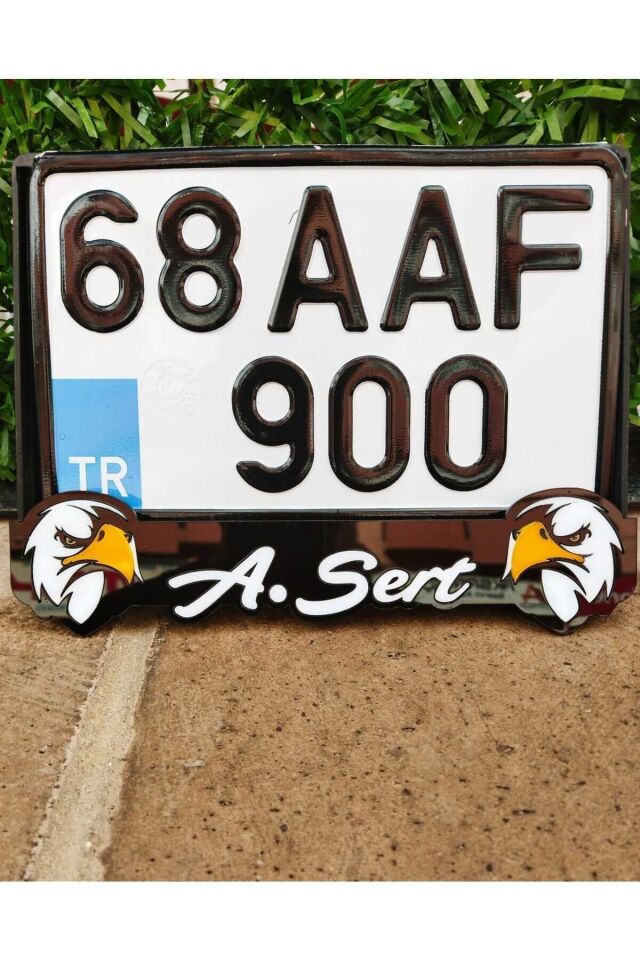 Motor Plakalık Kartal Başı Model Takmatik Pleksi Lazer Kesim ( 1 Adet )