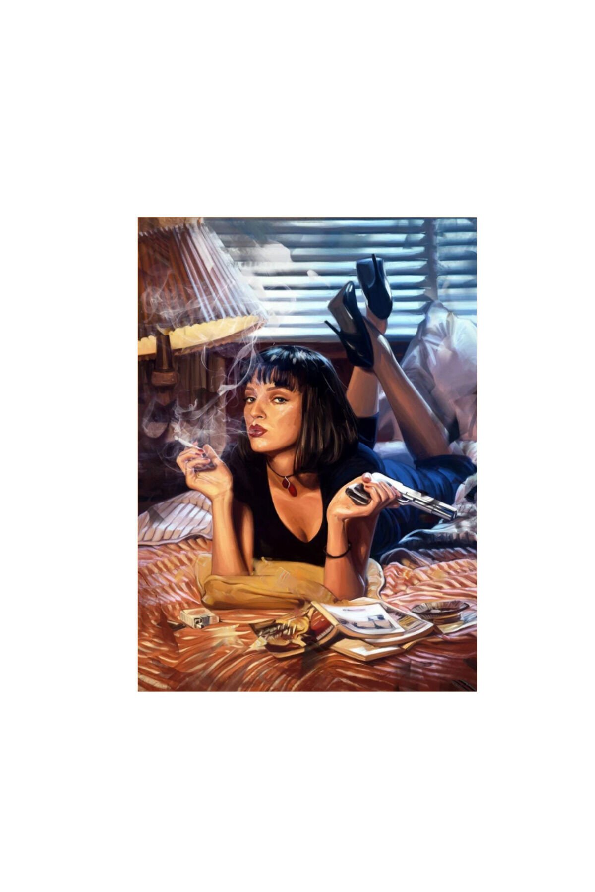 ''Mia Wallace'' Ahşap Poster MDF 20x30cm