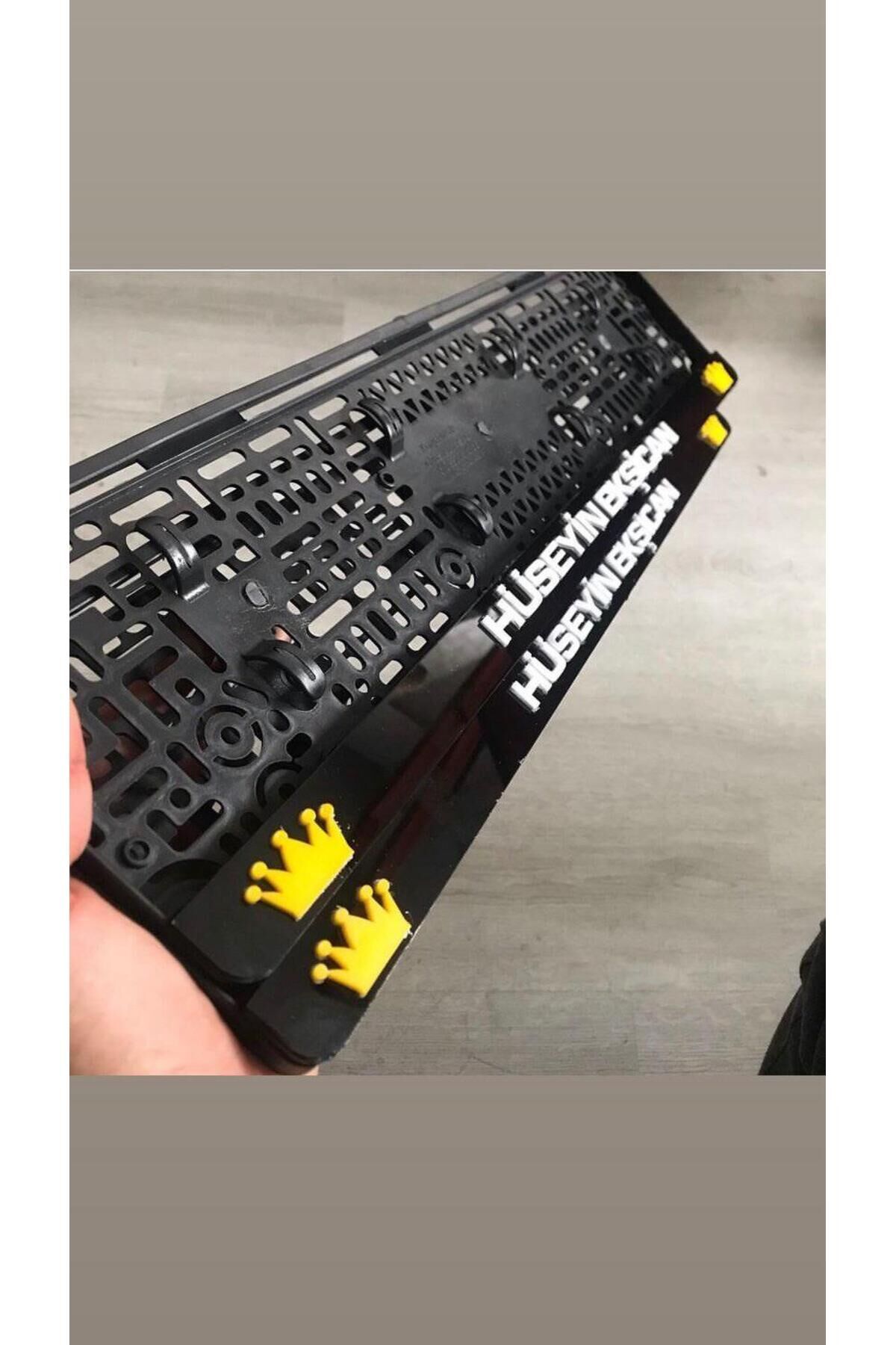 LAZER KESİM KİŞİYE ÖZEL 2 ADET LÜKS PİANOBLACK OTO PLAKALIK