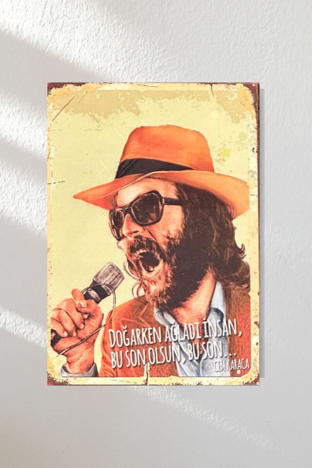 ''cem Karaca'' Ahşap Poster Üçlü Set 20*15 Cm