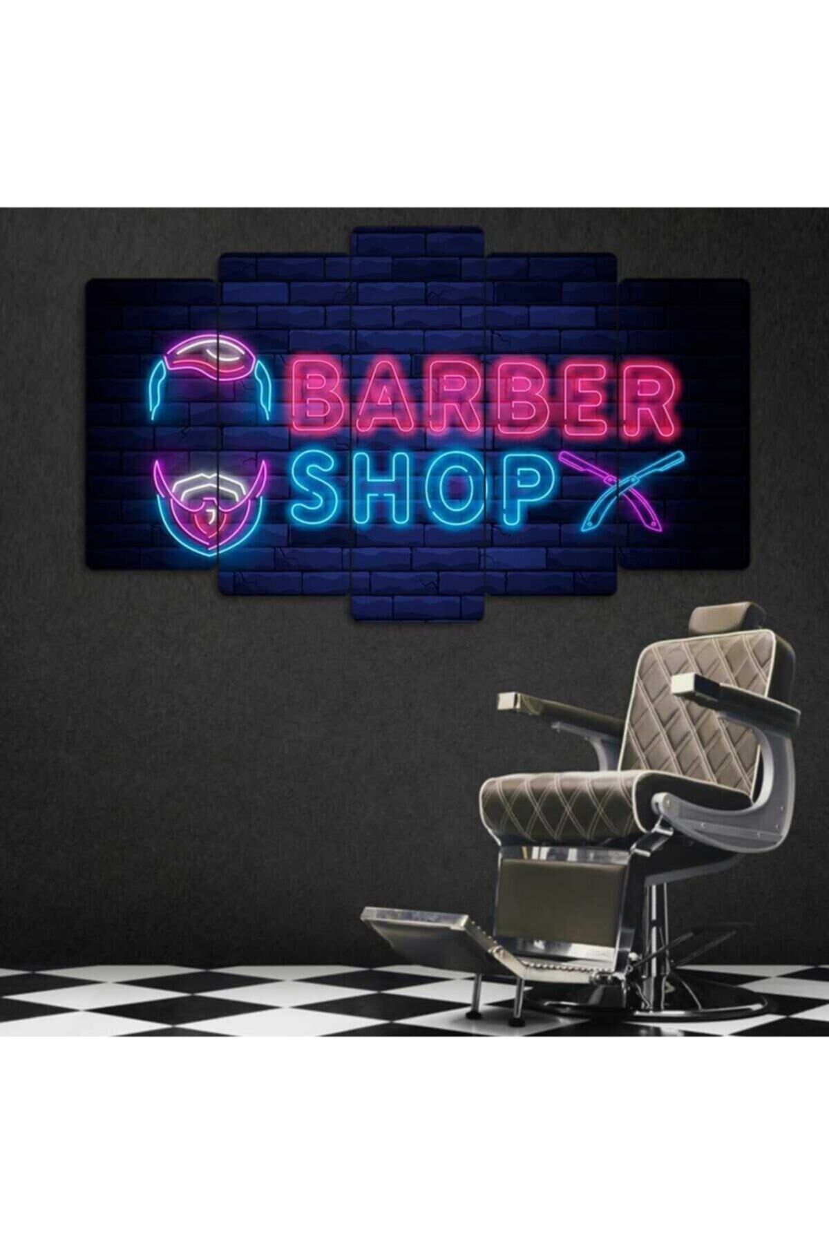 Barber Shop 5 Parçalı Tablo