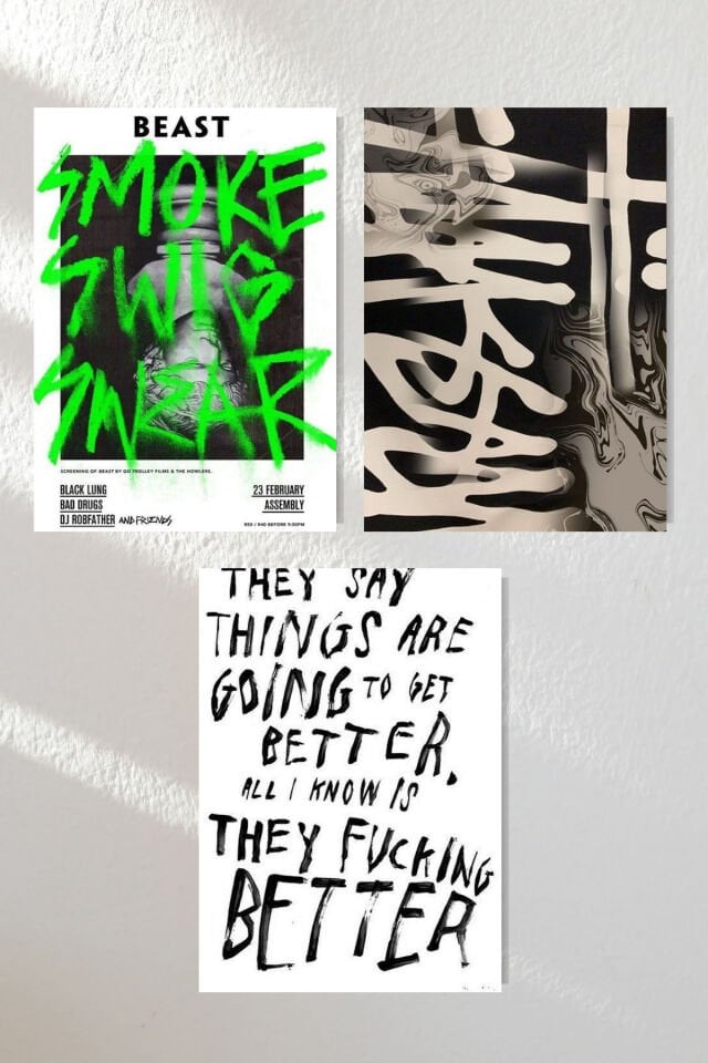 ''Renk Karmaşası Serileri 3'' Ahşap Poster Üçlü Set 20*30 cm