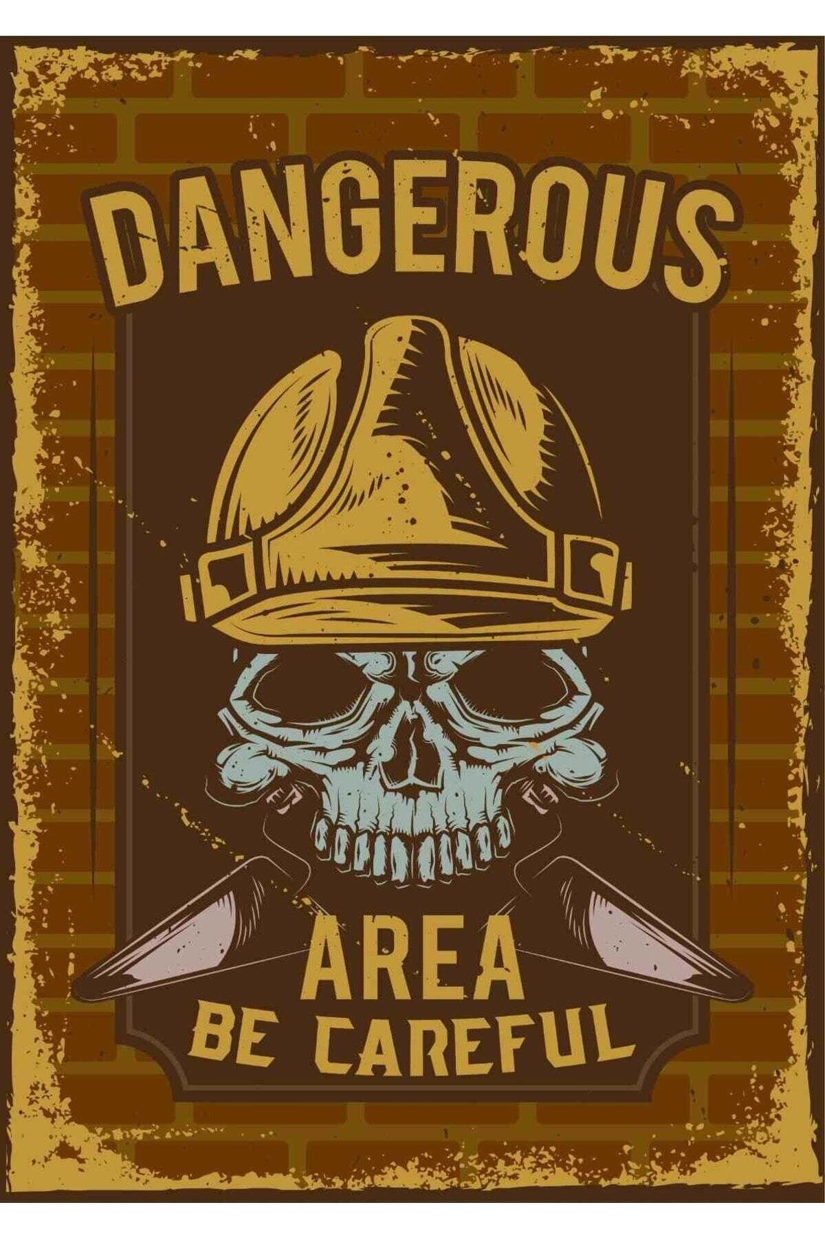 Dangerous Retro Ahşap Poster