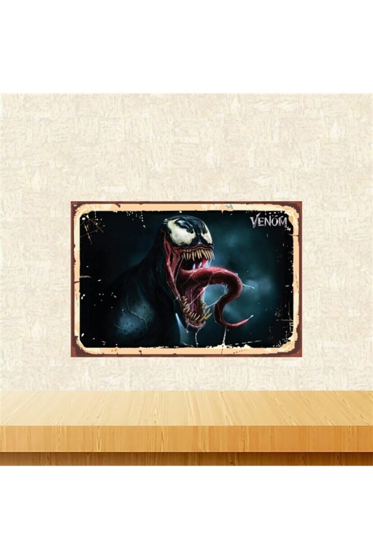 Venom Tasarımlı Retro Ahşap Tablo Tkfx5640