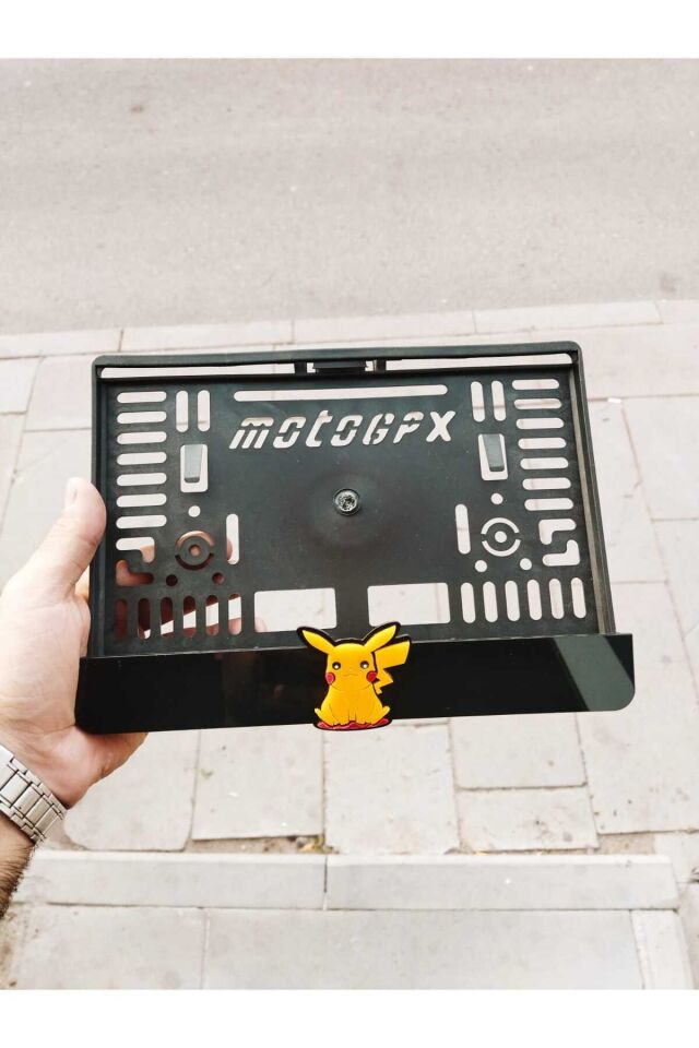 Motorsiklet Plakalık Lazer Kesim Pleksi | Isimli Plakalık | Kişiye Özel Plakalık| Pıkachu