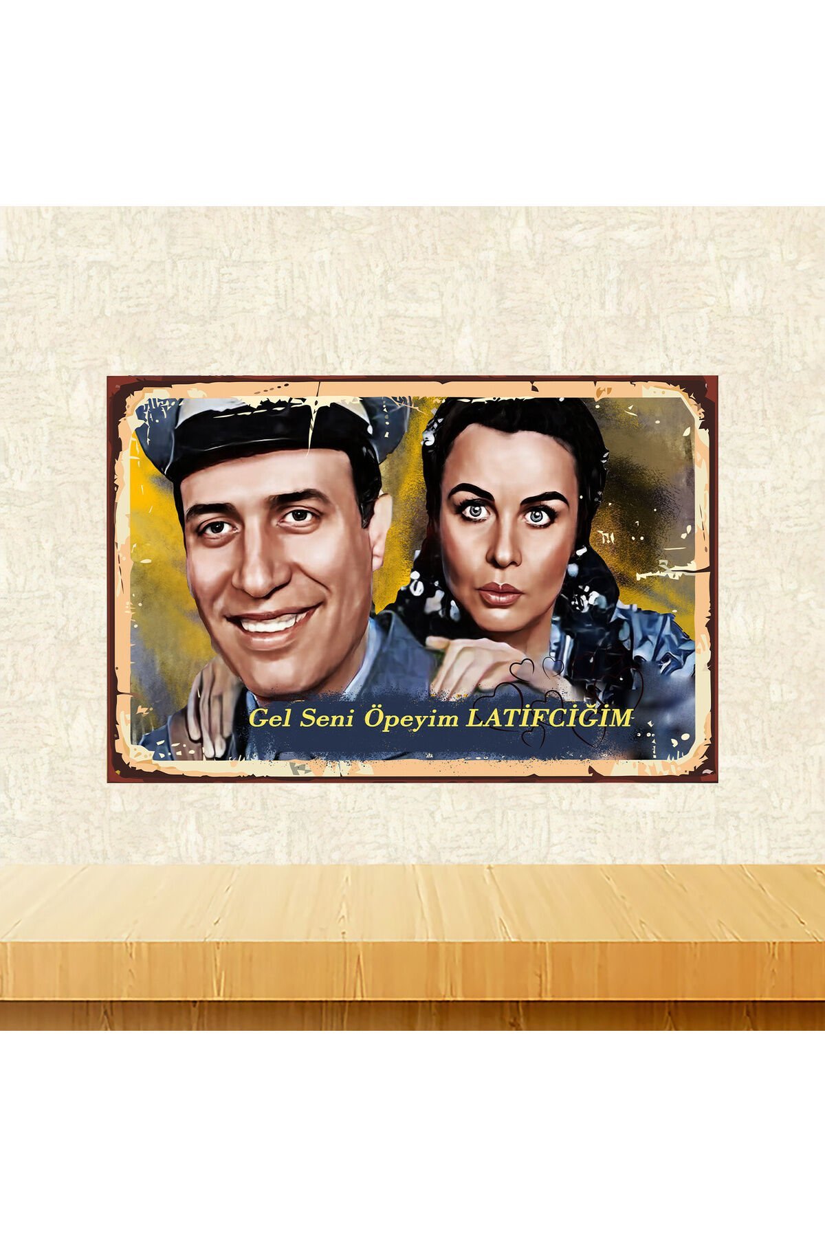 Kemal Sunal Replikleri Temalı 20 x 30 CM MDF Ahşap Duvar Tablosu Arkasından Yapışkan Mevcuttur.
