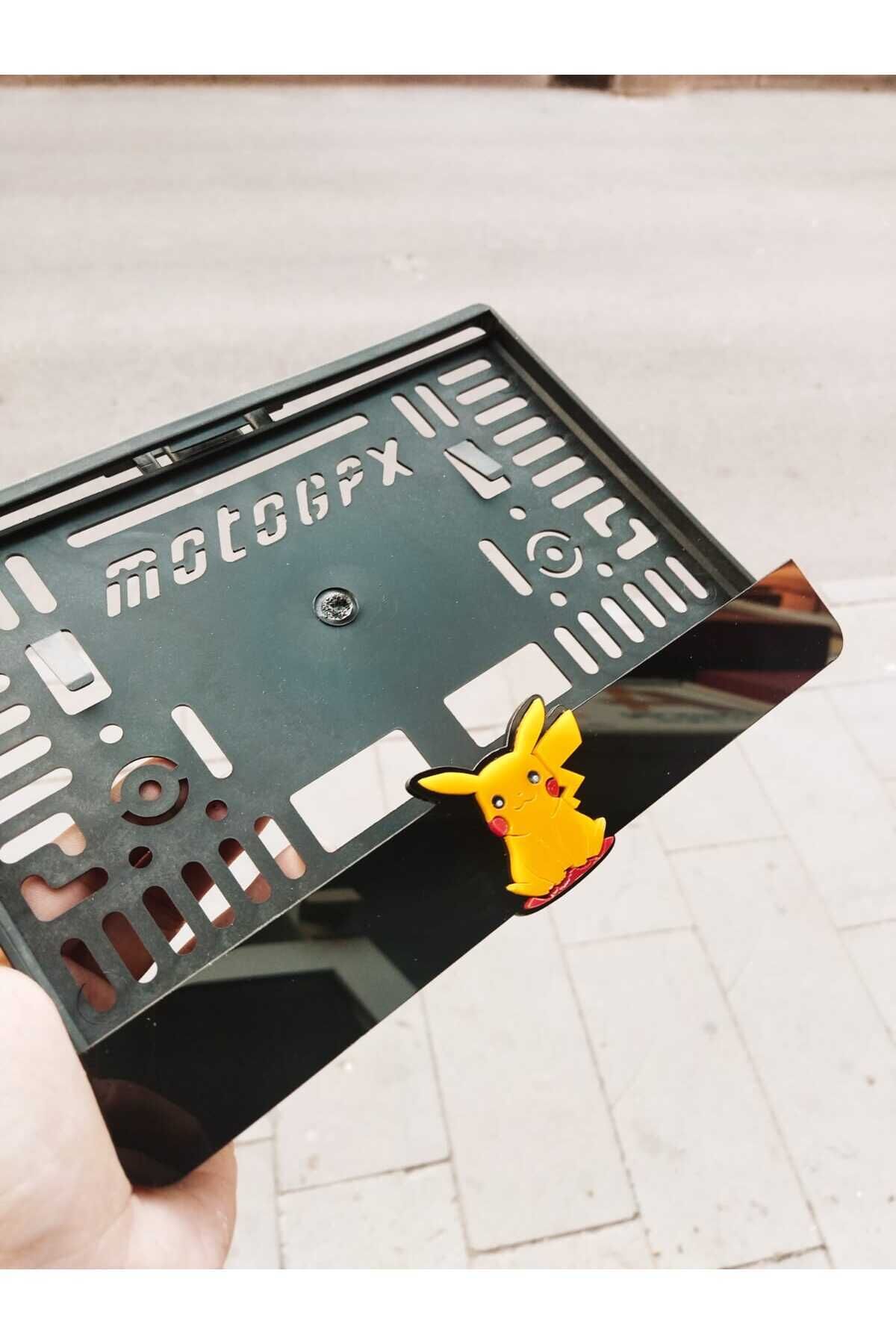 Motorsiklet Plakalık Lazer Kesim Pleksi | Isimli Plakalık | Kişiye Özel Plakalık| Pıkachu