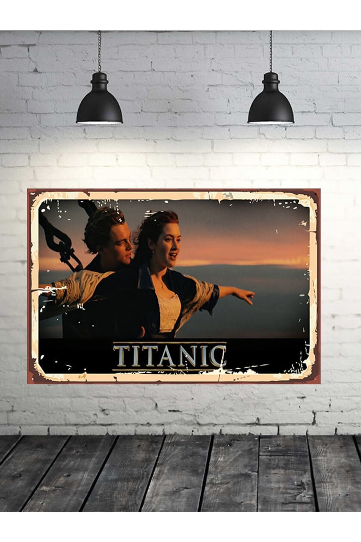 Titanic Tasarımlı 20x30 Cm Retro Ahşap Tablo