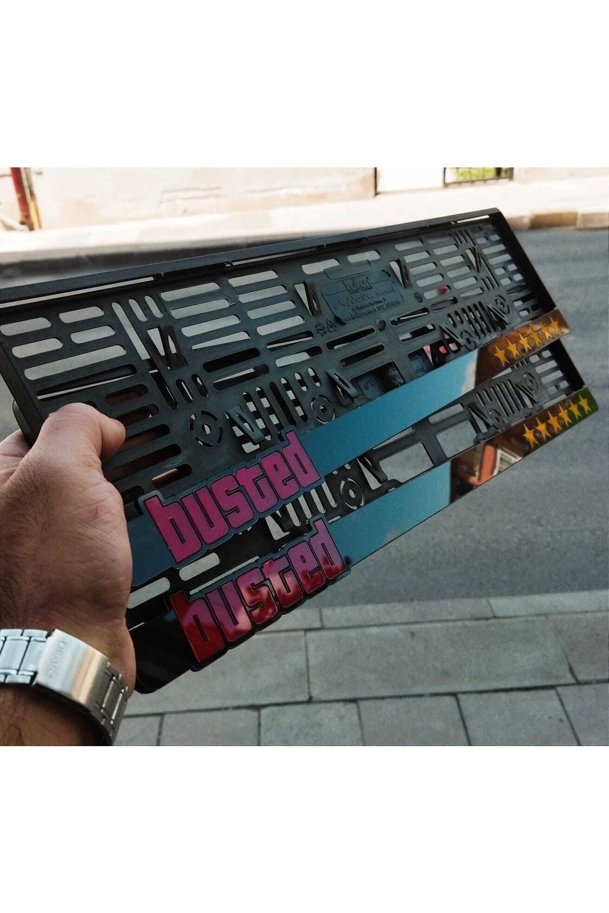 Plakalık Gta Busted Model Piyano Black Pleksi Takmatik(çift)