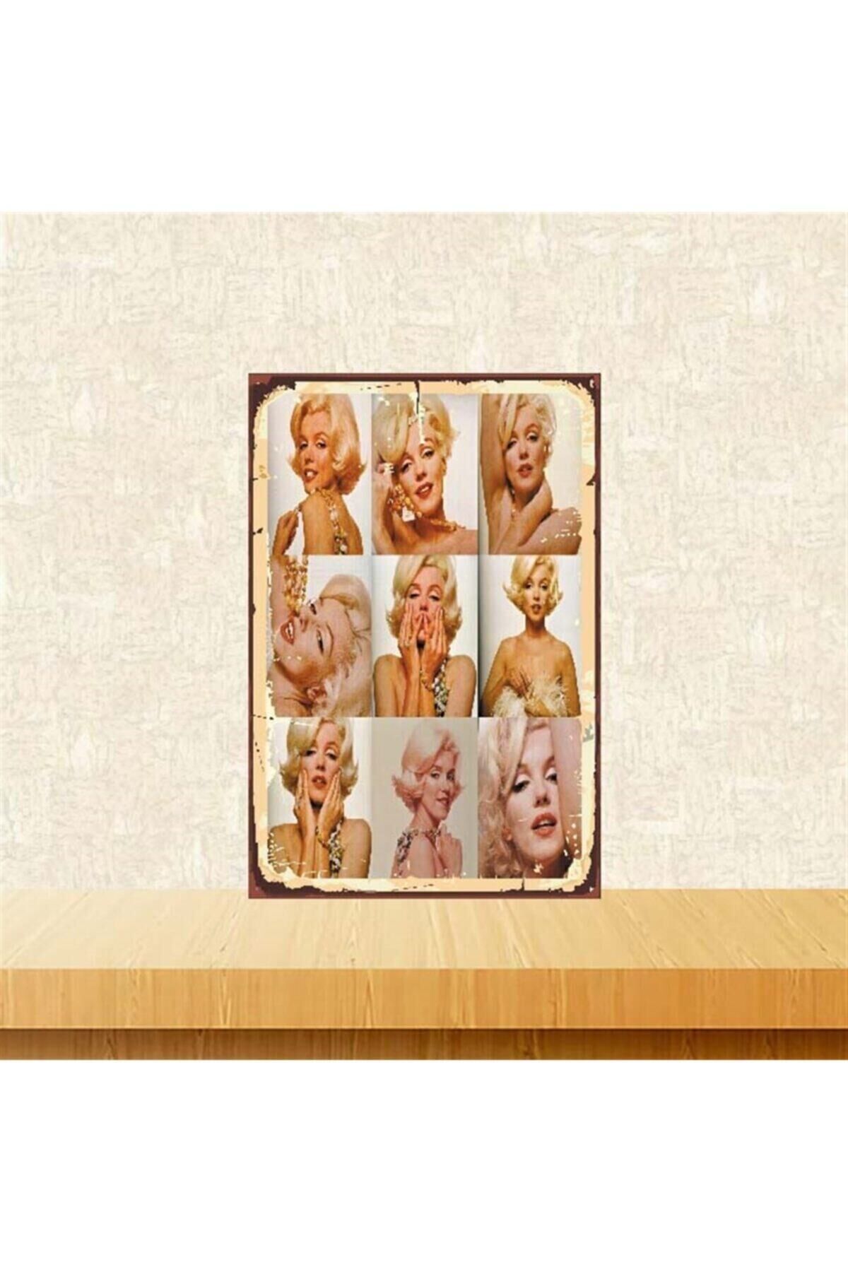 Marilyn Monroe Retro Ahşap Poster