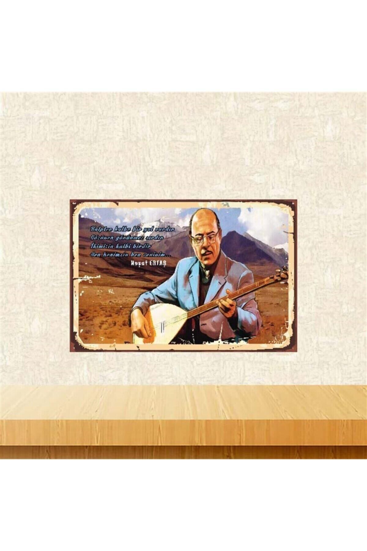 Sen Benimsin Ben Seninim Neşet Ertaş 20-30 Cm Retro Ahşap Poster