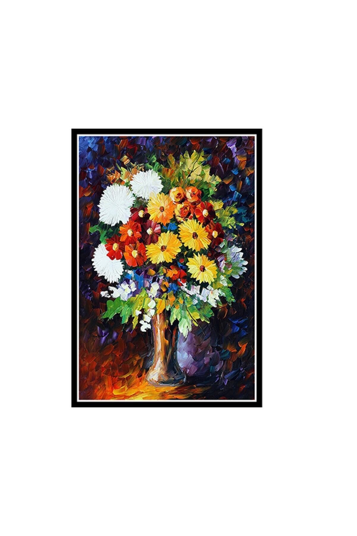 Çiçek Tasarımlı 20x30 Cm Retro Ahşap Poster