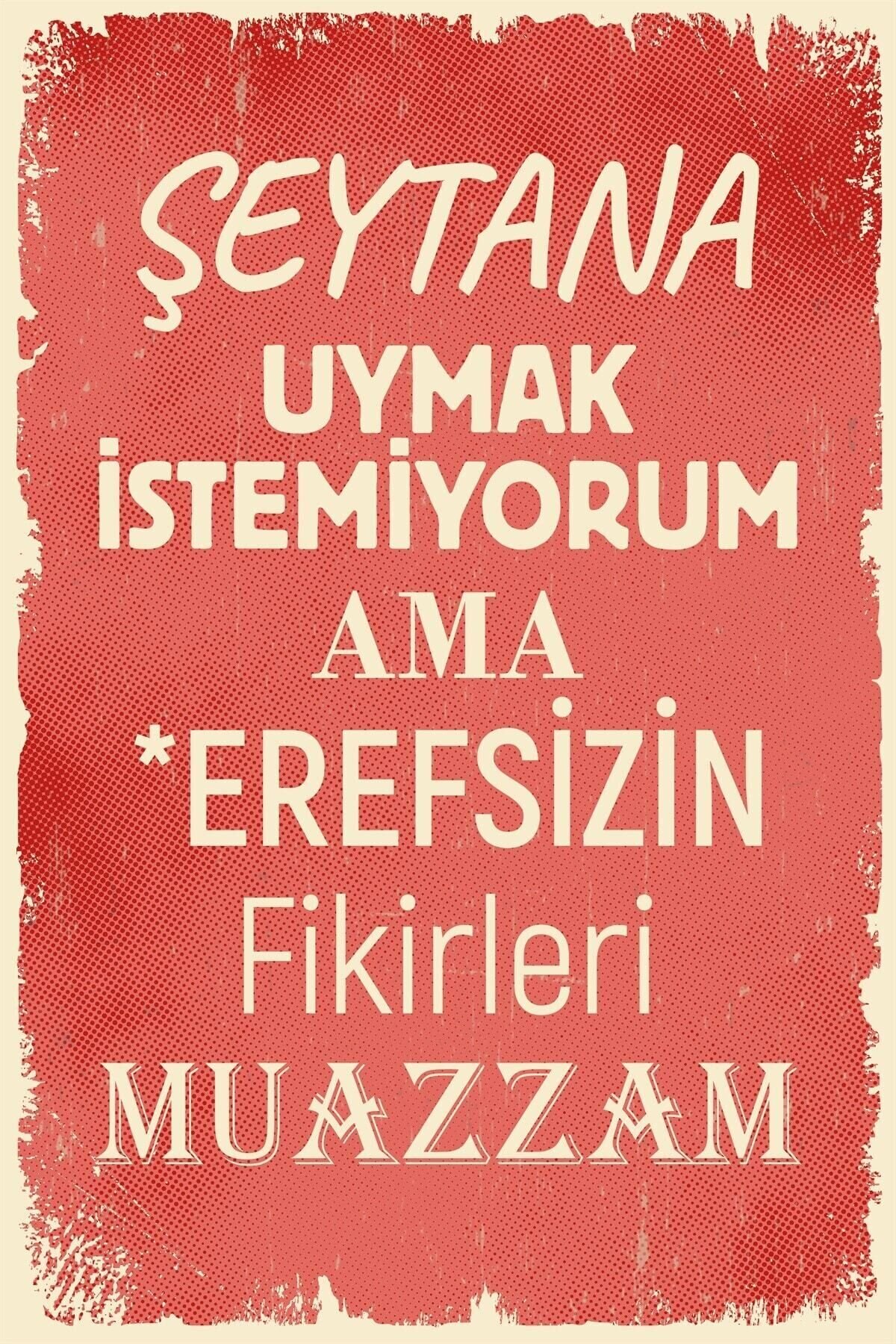 Duvar Yazıları Ahşap Retro Poster
