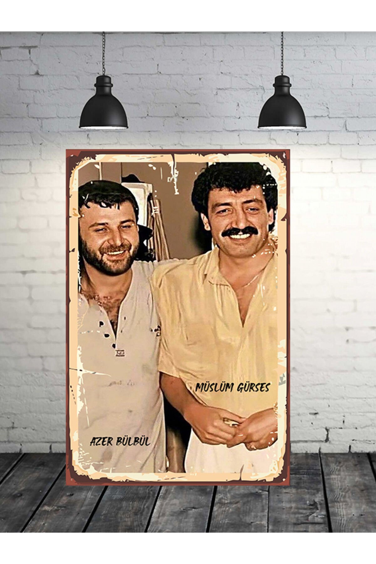 Azer Bülbül Müslüm Gürses 20x30 Cm Retro Ahşap Tablo