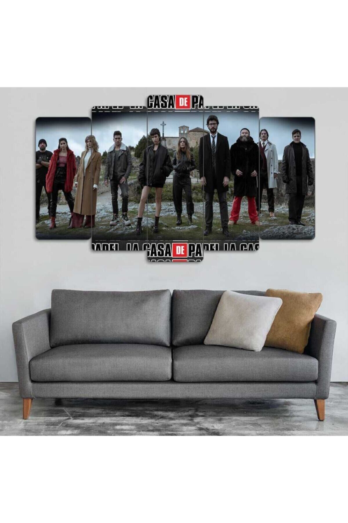 La Casa De Papel - 5 Parçalı Tablo