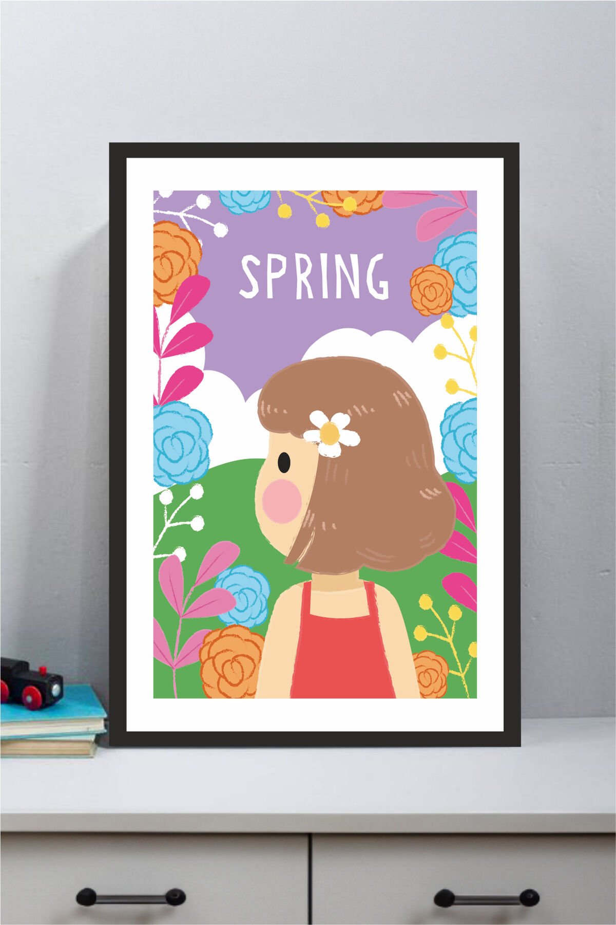 Çocuk Odası Tasarımlı Çerçeve Görünümlü Mdf Tablo