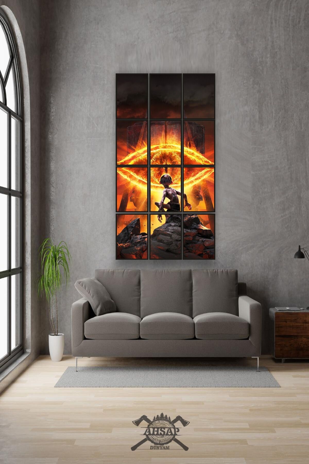 12 parça Lord of the rings Çerçeve Görünümlü Mdf tablo Duvar Süsü Hediyelik Eşya (45cm x 85cm)