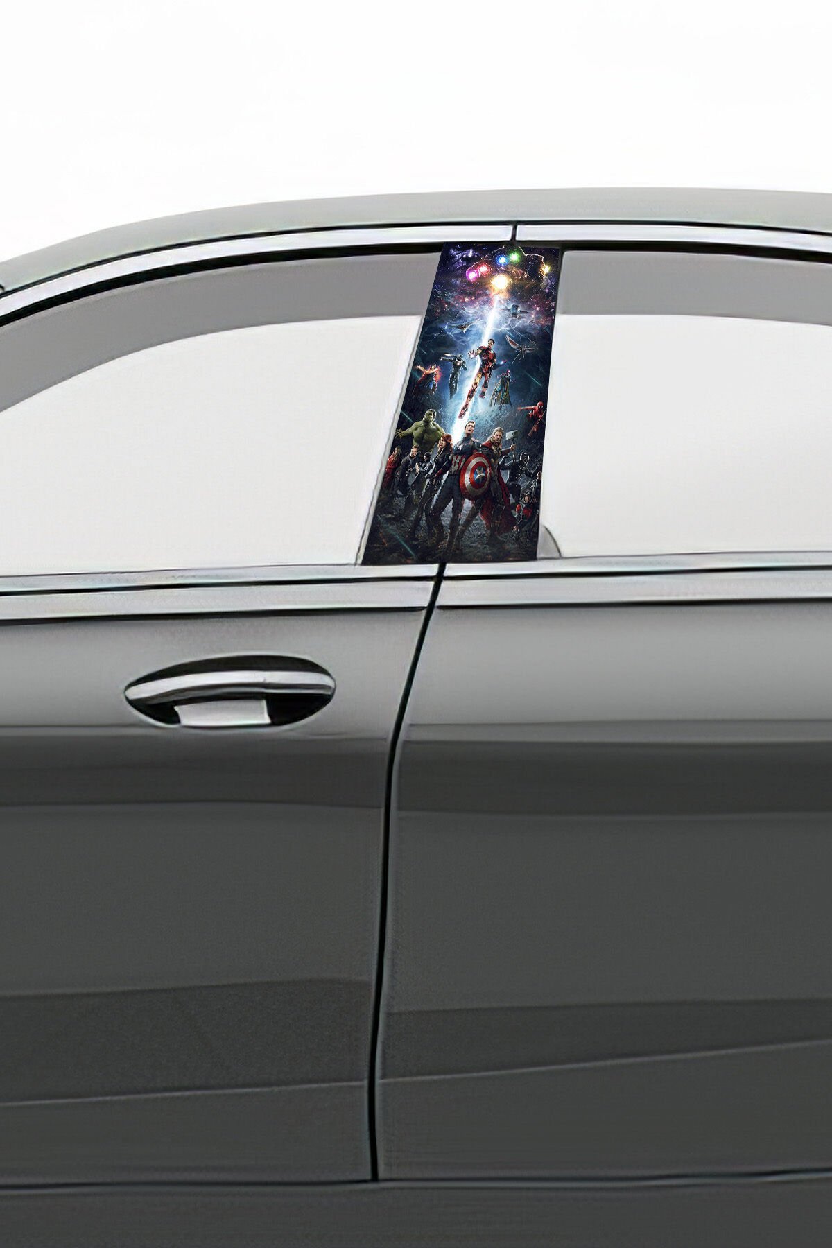 Araç Kapı Direk Kaplama Folyosu Desenli (Sağ Sol Takım) (2 Adet) - 22x50 Cm