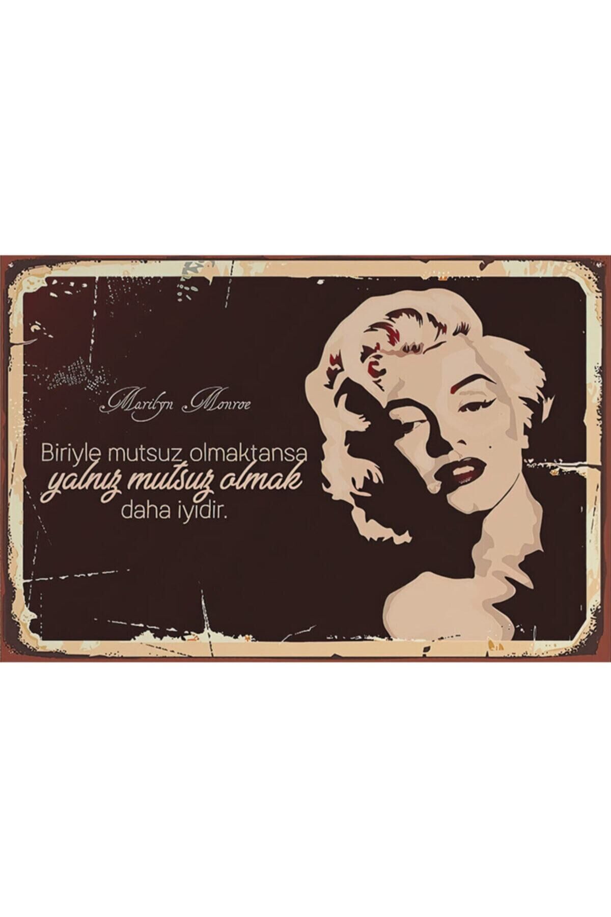 Marilyn Monroe Retro Ahşap Poster