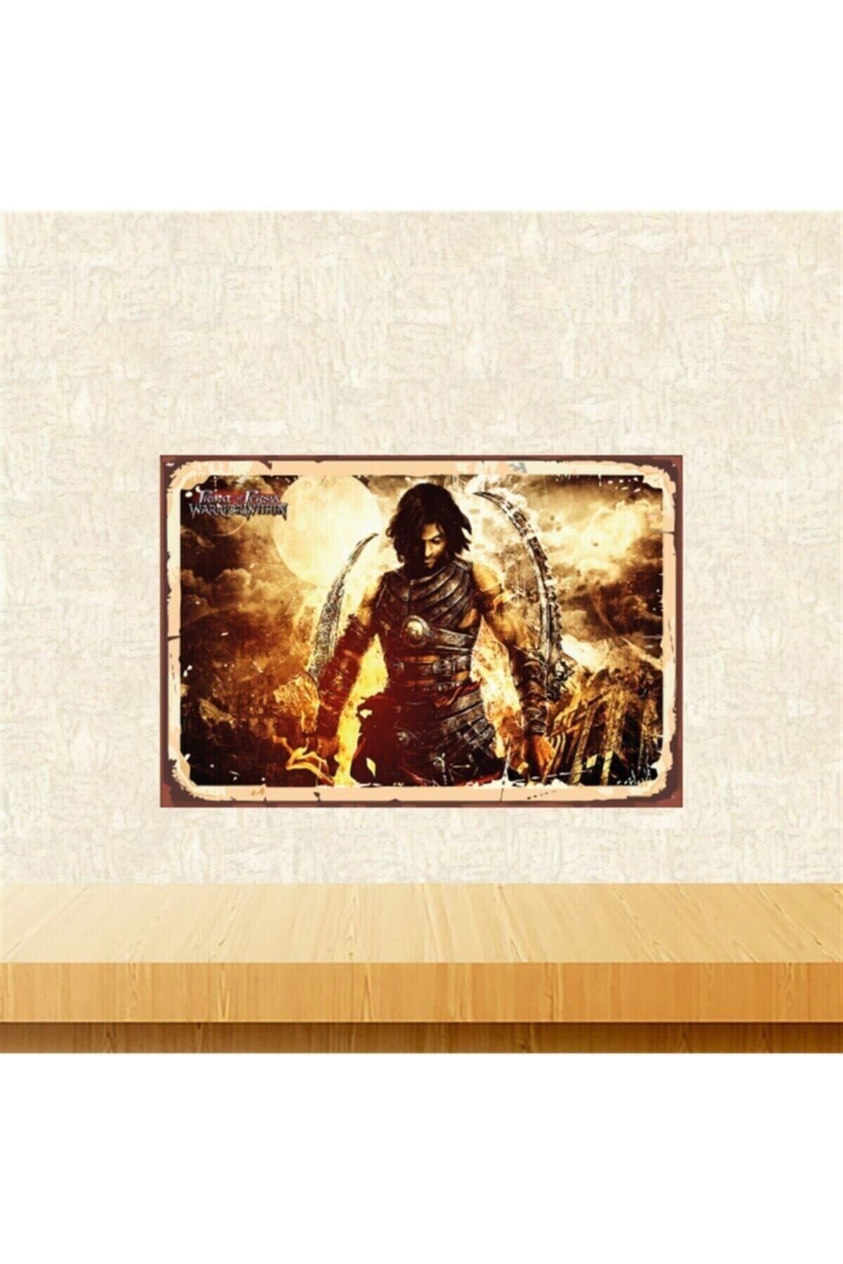 Prince Of Persia Warrior Within Tasarımlı Retro Ahşap Tablo 20-30 Cm