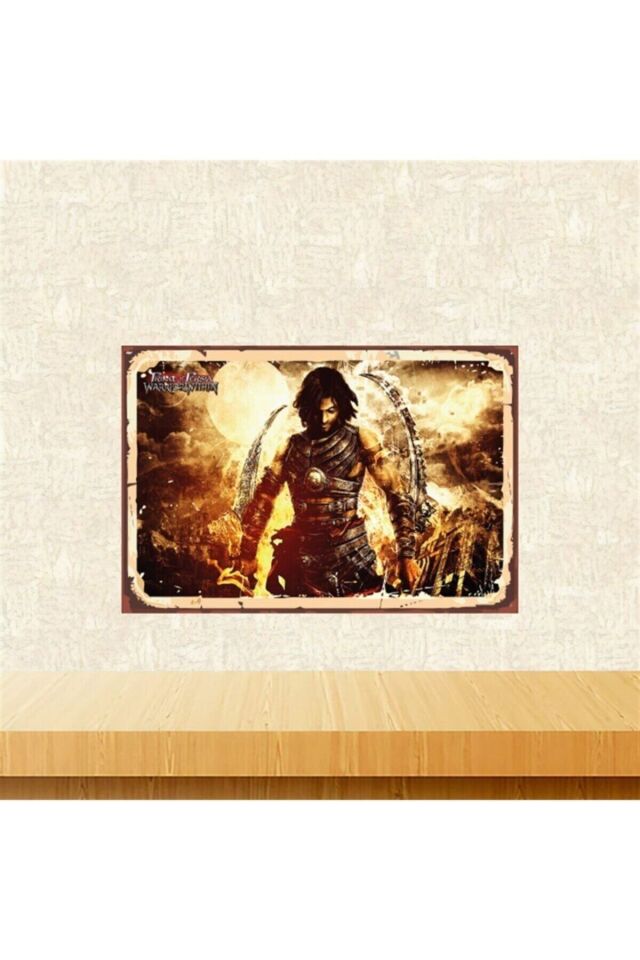 Prince Of Persia Warrior Within Tasarımlı Retro Ahşap Tablo 20-30 Cm