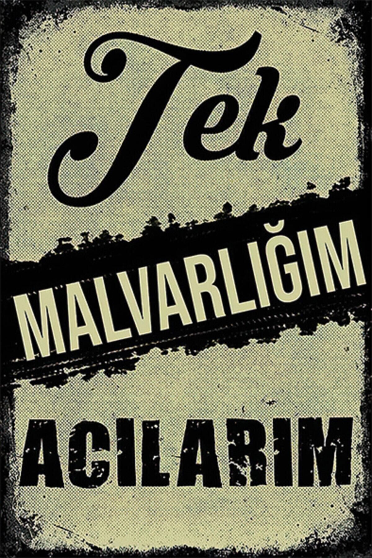 Duvar Yazıları Retro Ahşap Poster