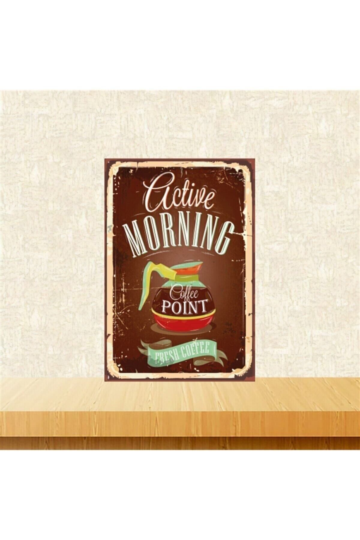 Active Morning 20-30 Cm Retro Ahşap Tablo Tkfx5347