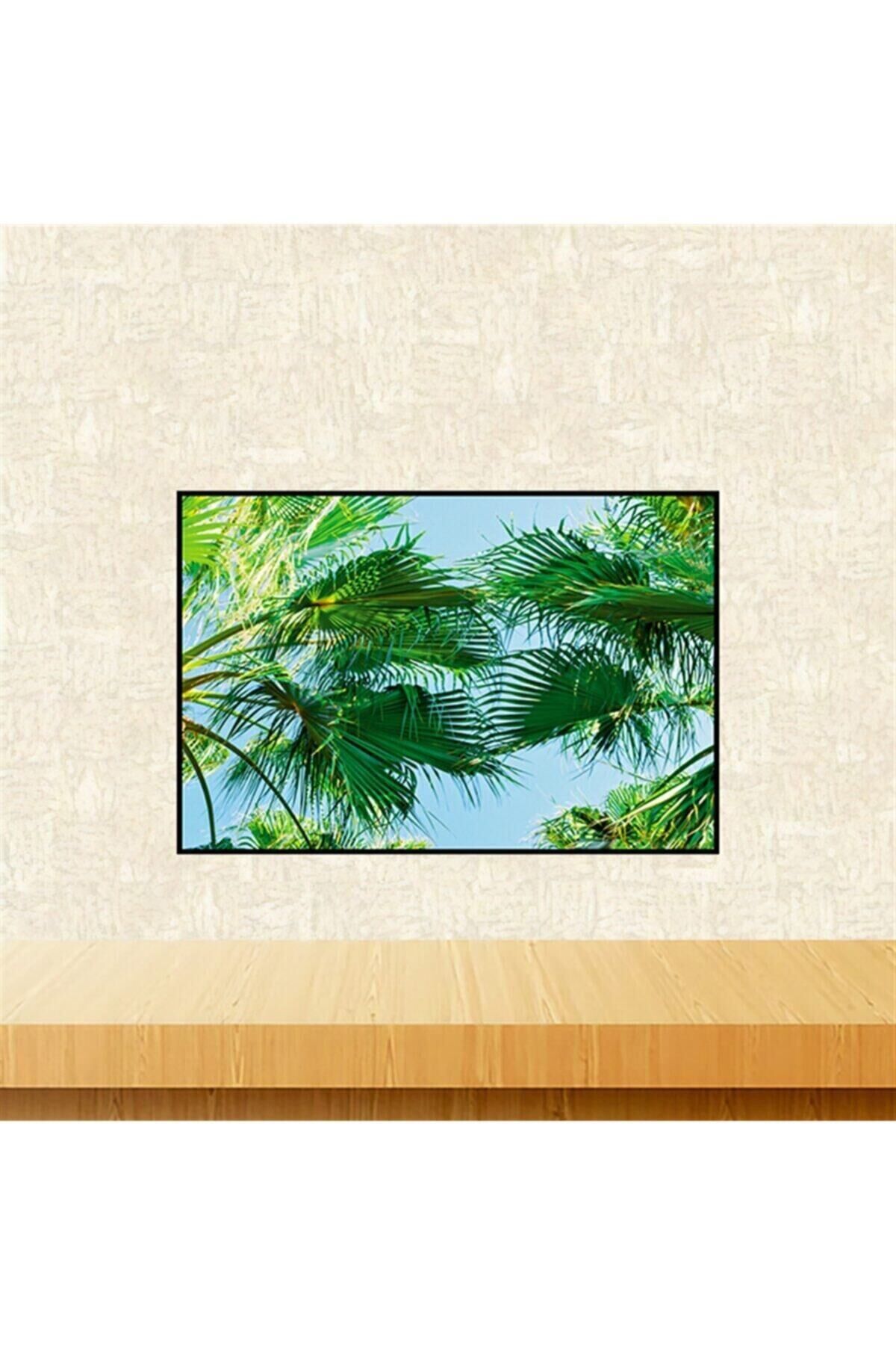 Ağaç Manzarası Tasarımlı 20-30 Cm Retro Ahşap Tablo Tkfx5957