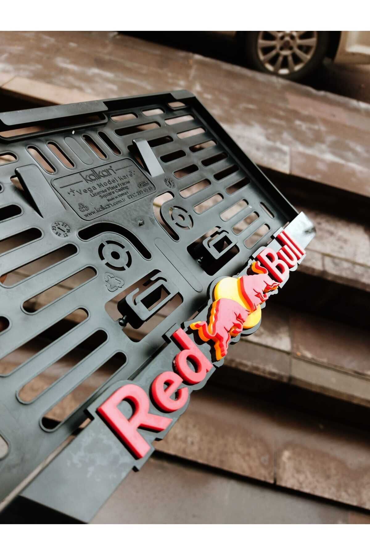 Kare Plakalık Red Bull Model Takmatik Pleksi 3d Kabartma Kişiye Özel Lazer Kesim [ araç için ]