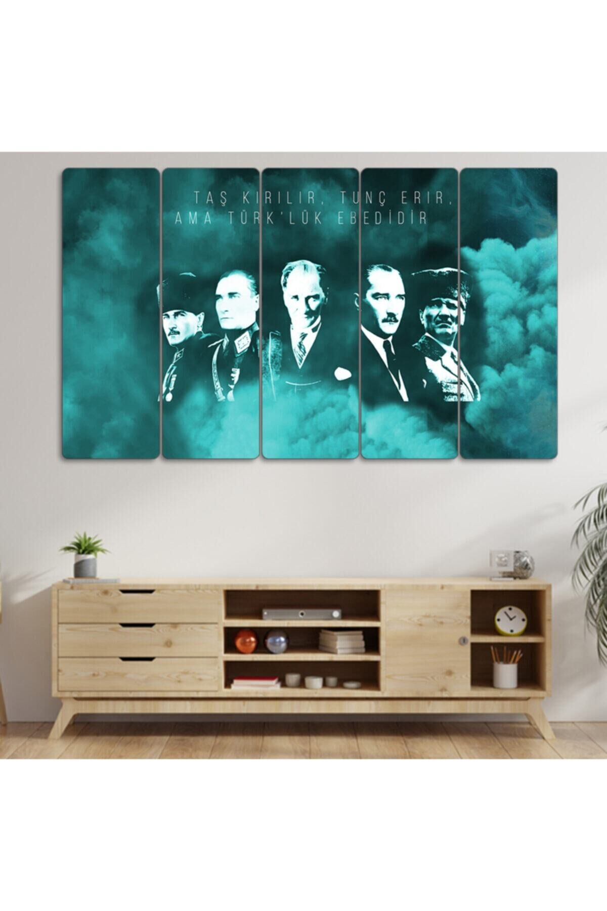 Mustafa Kemal Atatürk - 5 Parçalı Tablo
