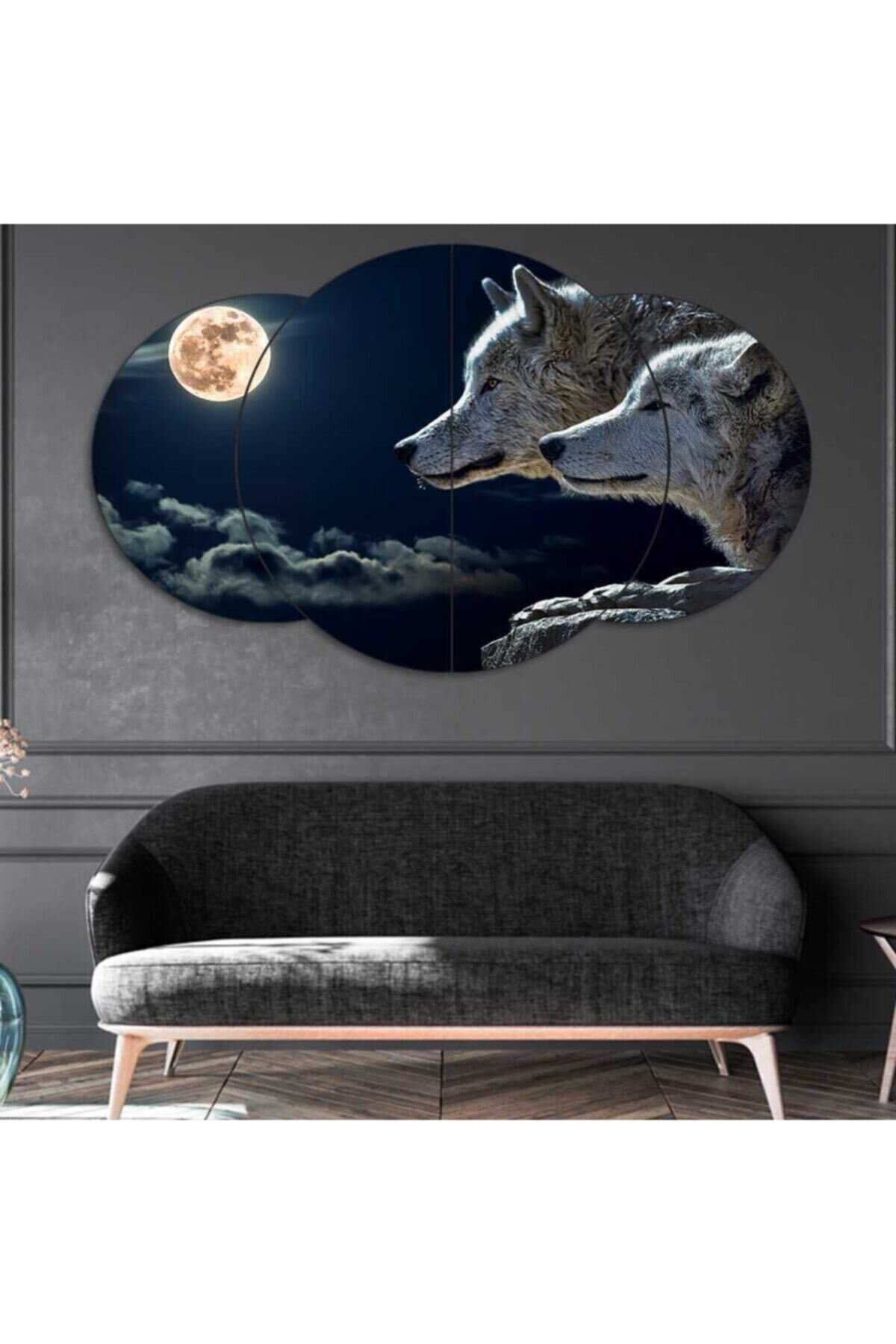 Kurt Dolunay 4 Parçalı Tablo