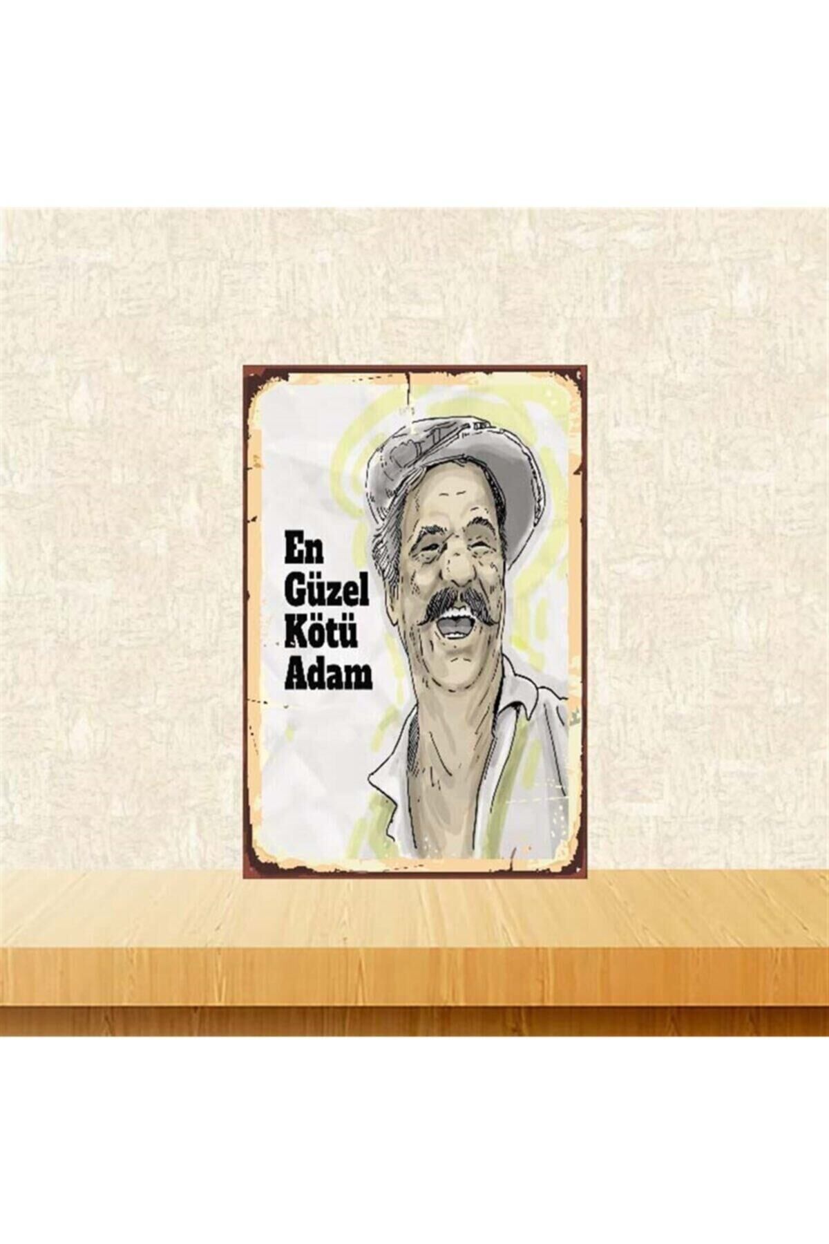 En Güzel Kötü Adam Erol Taş 20-30 cm Retro Ahşap Poster