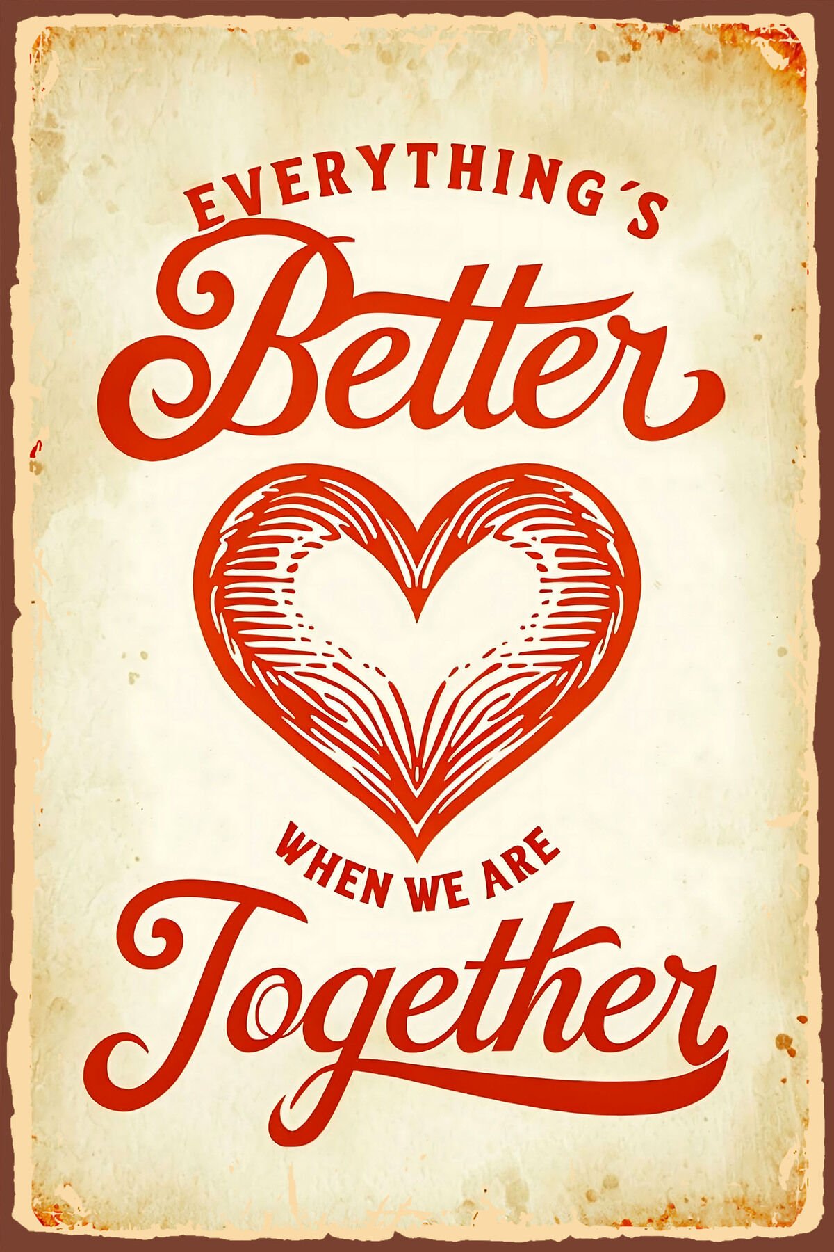 Retro Ahşap Poster Tablo Duvar Yazısı Vintage Görselli (20x30)