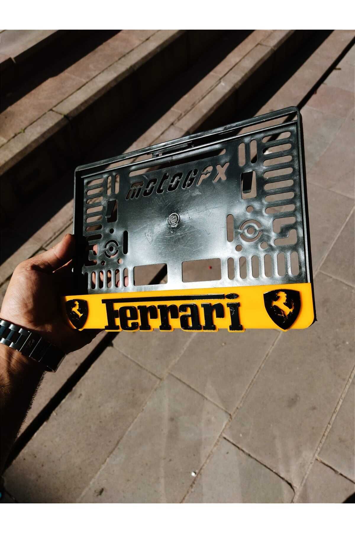 Motorsiklet Plakalık Ferrari Lazer Kesim Pleksi plakalık | kişiye özel plakalık Uyumlu