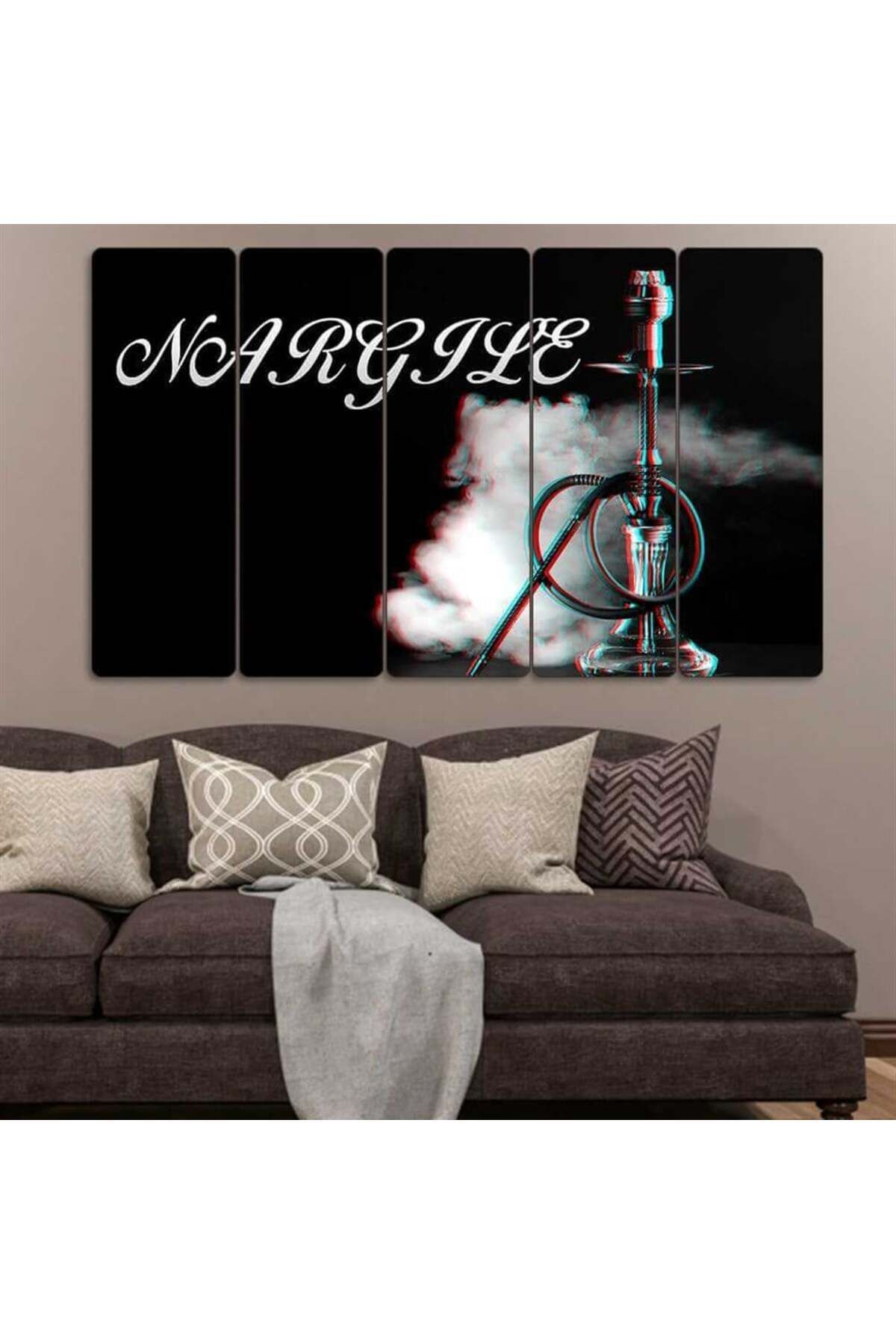 Dumanın Gizemli Hali - 5 Parçalı Nargile Tablo