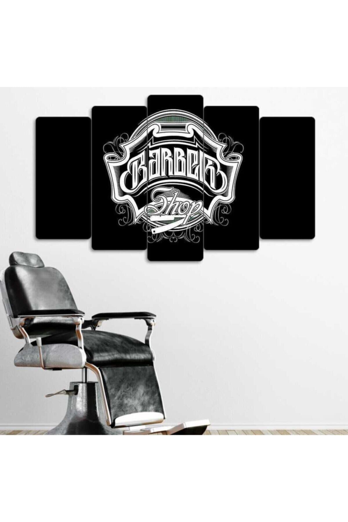 Berber ,barber Shop - 5 Parçalı Tablo