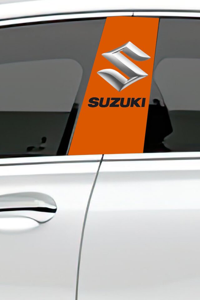 Araç Kapı Direk Kaplama Folyosu Desenli (Sağ Sol Takım) (2 Adet) - 22x50 Cm