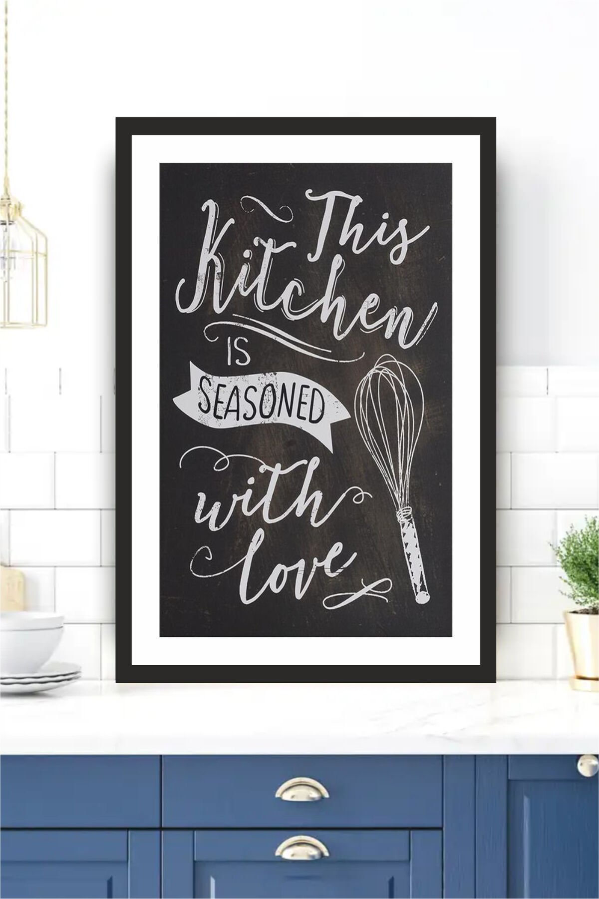 Mutfak Tasarımlı Çerçeve Görünümlü Mdf Tablo