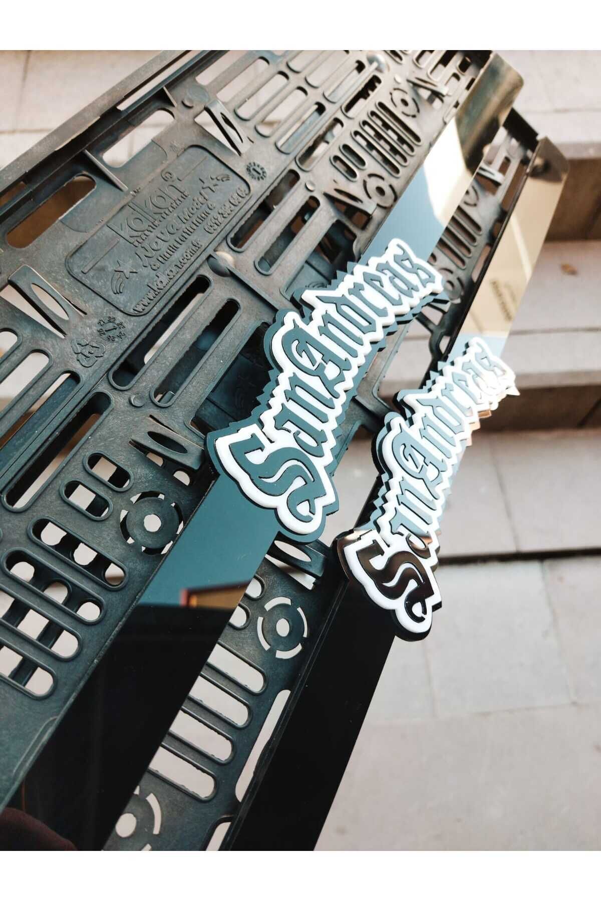 Plakalık Lazer Kesim Pleksi 3d Kabartma ( 2 Adet ) | San Andreas | Isimli | Kişiye Özel