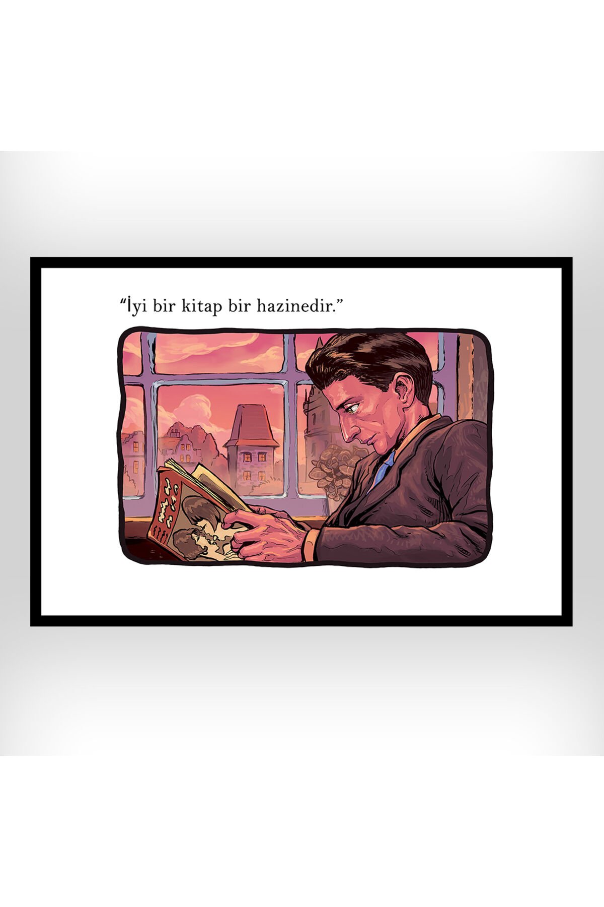 İyi Bir Kitap Bir Hazinedir Tasarımlı 20x30 Cm Retro Ahşap Tablo