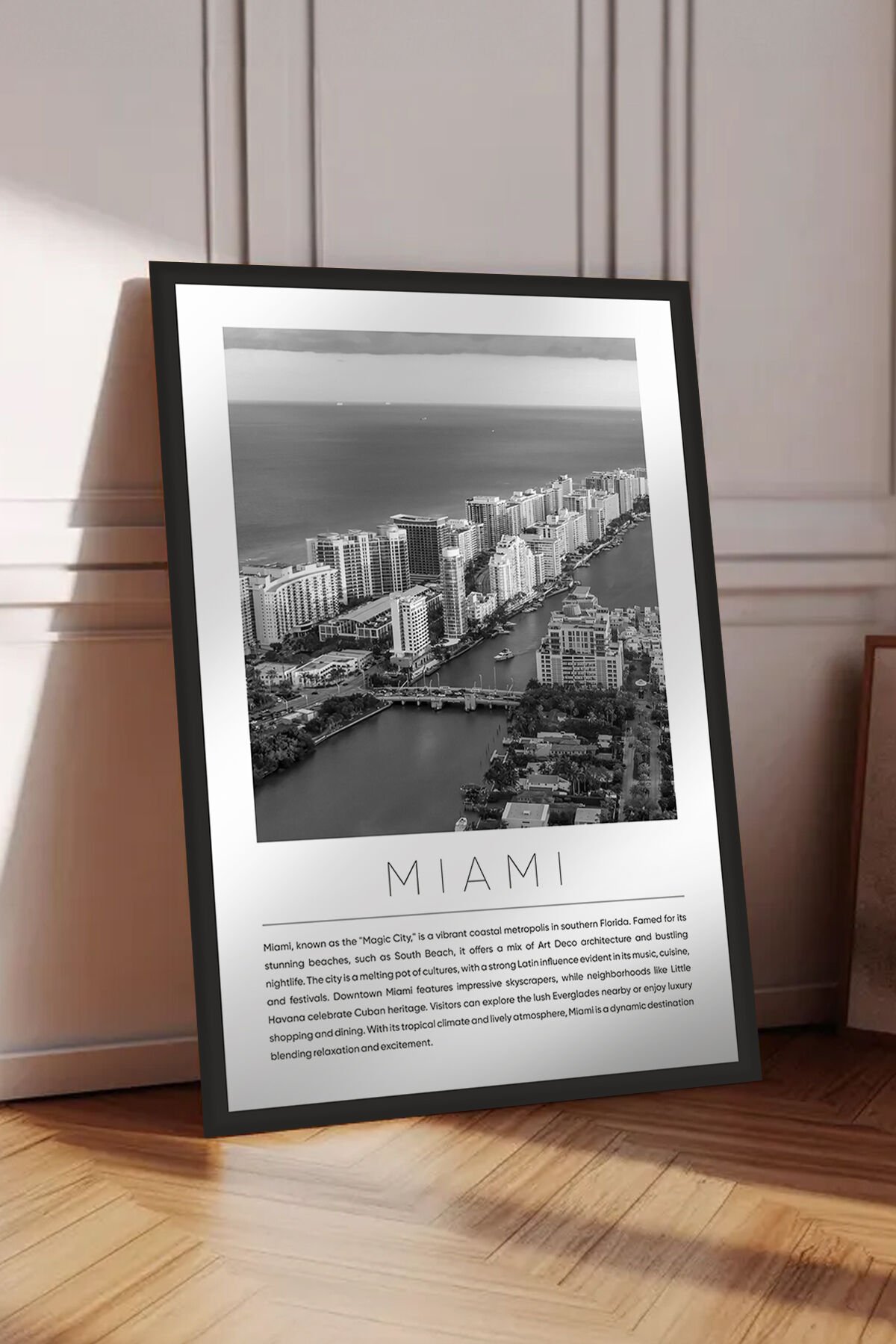 Dünya Şehirleri Koleksiyonu Çerçeve Görünümlü Mdf Tablo