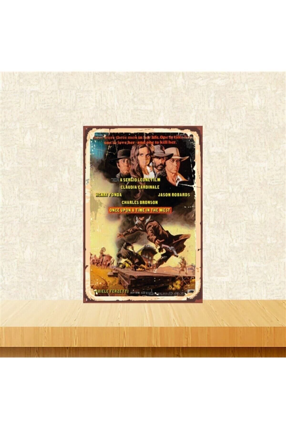 Bir Zamanlar Batıda Film Afiş 20-30 Cm Retro Ahşap Tablo Tkfx4714