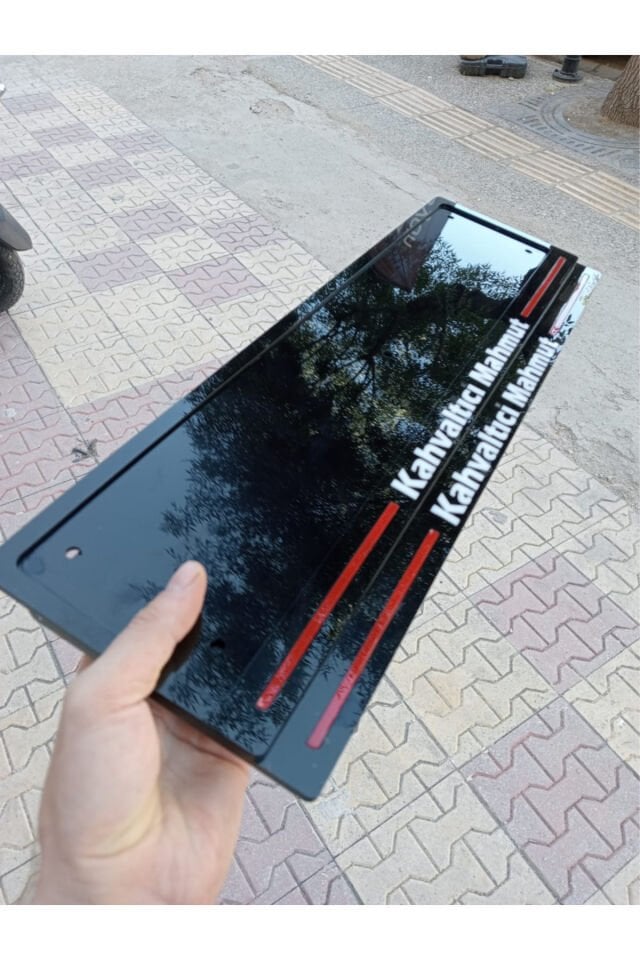 Pleksi Plakalık Takım 2 Ad. - App ve Normal Plaka İçin Alt Üst Pleksi Plakalık - Tüm Araçlara Uyumlu